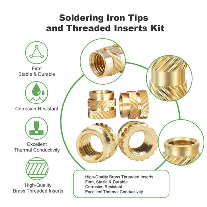 Mintion - Kit d'Inserts Filetés (Threaded Inserts Kit) - M3/M4/M5 Long version - 200pcs