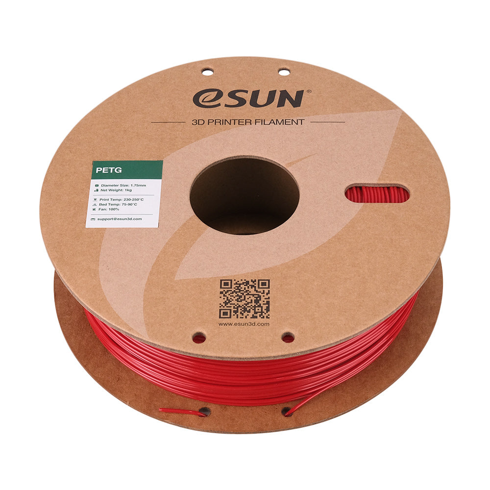 Bobine de PETG eSun Fire Engine Red - 1kg - Spool couchée