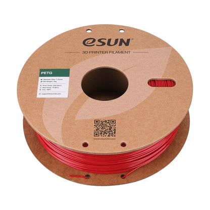 Bobine de PETG eSun Fire Engine Red - 1kg - Spool couchée