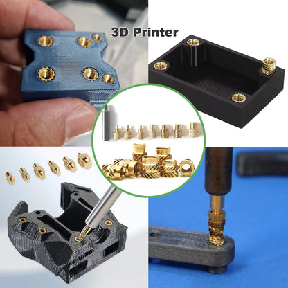 Mintion - Kit d'Inserts Filetés (Threaded Inserts Kit) - M3/M4/M5 Long version - 200pcs