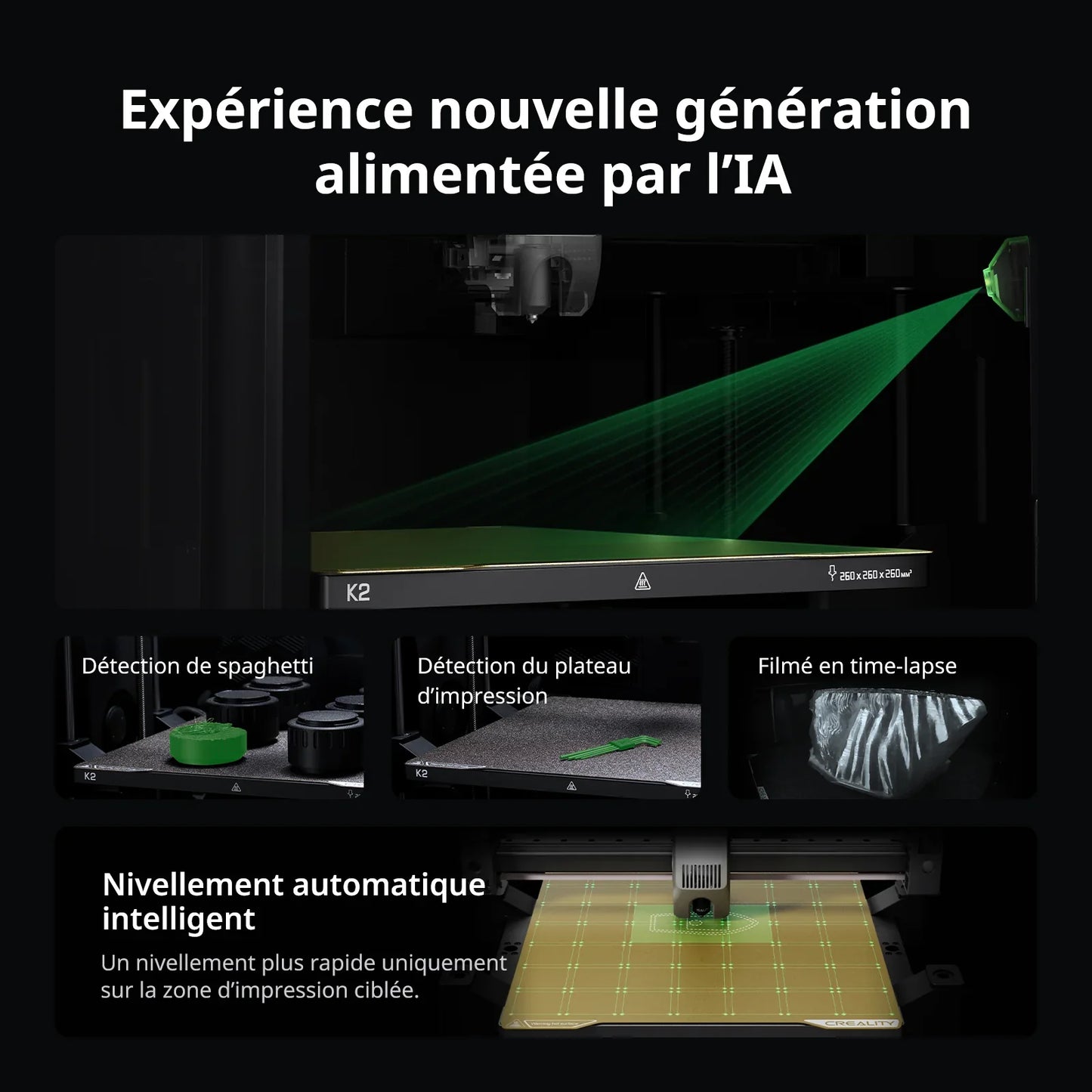 Creality - K2 - Imprimante 3D Fermée Performante