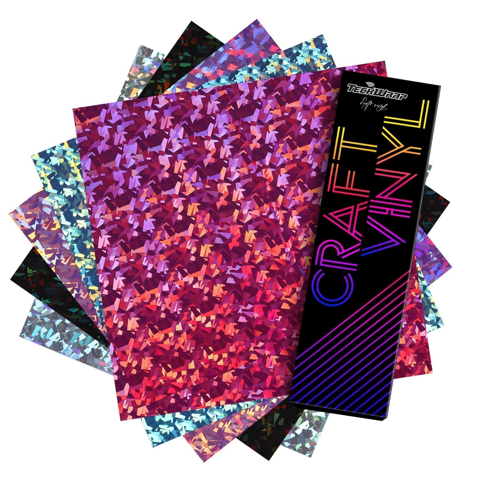 Glass Flower Vinyl Sheets Pack - US to US / Glass Flower Sheets Pack - TeckwrapCraft