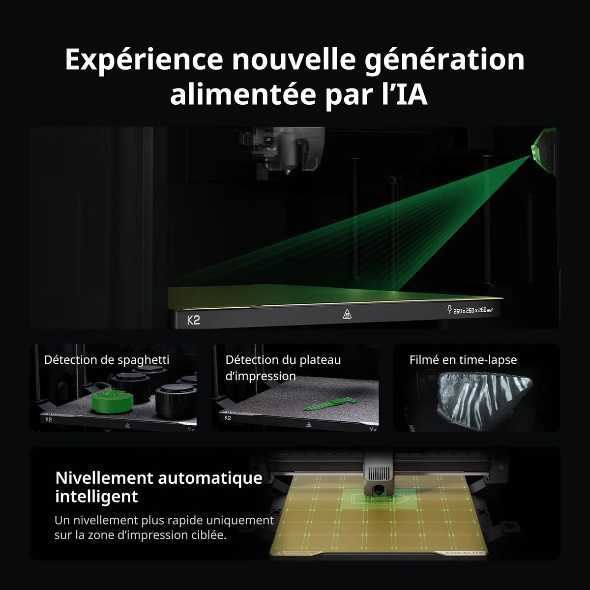 Creality - K2 - Imprimante 3D Fermée Performante