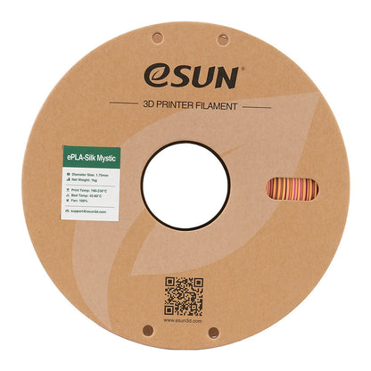 Bobine eSun de eSilk-PLA Mystic Gold Red Green - 1 kg - Spool Packaging