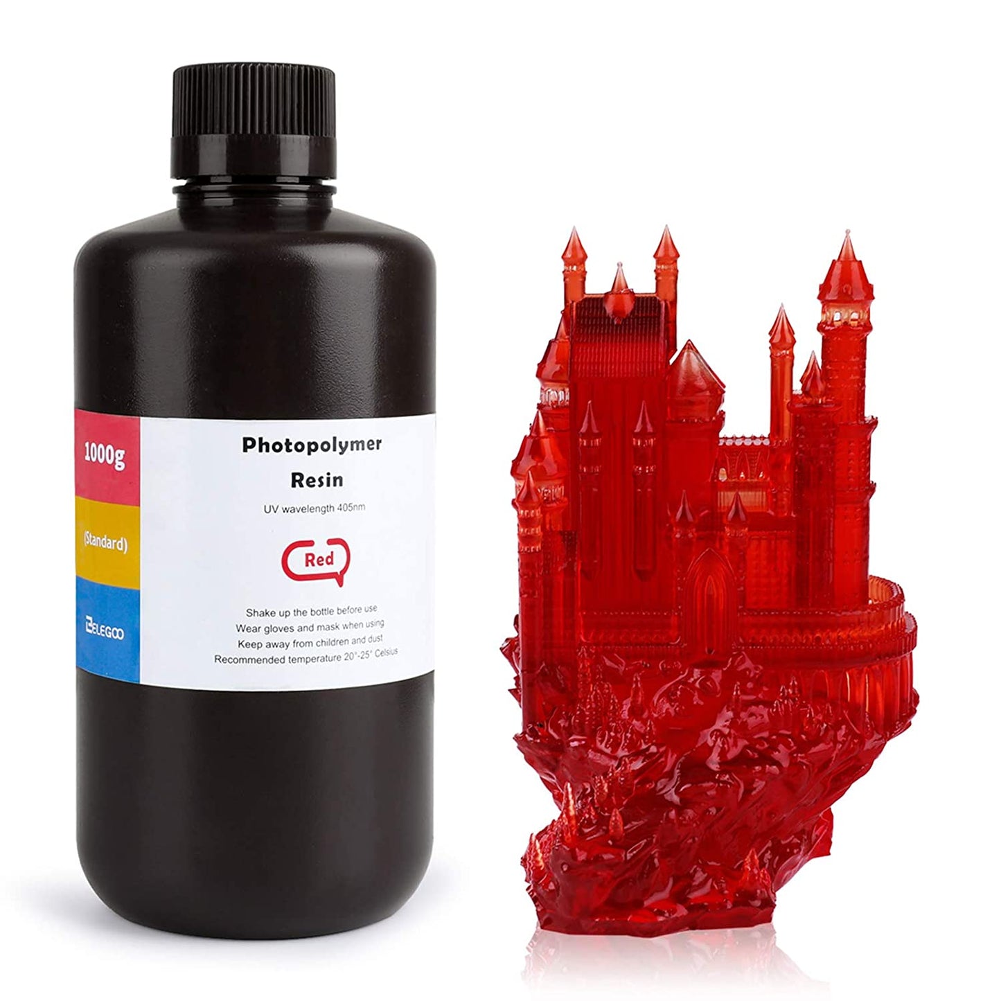 Pack ELEGOO - 3x Résine UV ABS-Like - Rouge (Red) - 1 kg