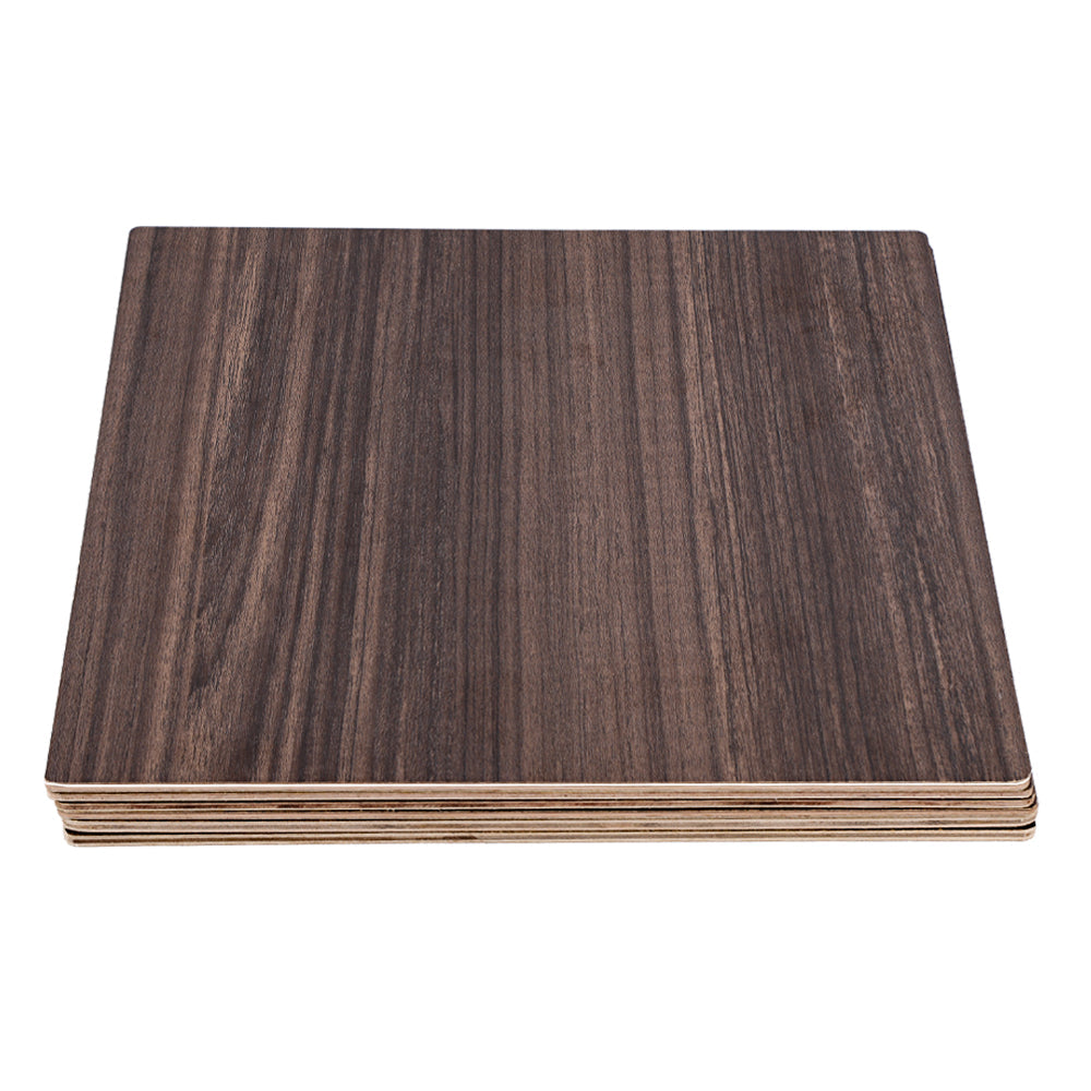 Creality - 10 Plaques de Contreplaqué Mélaminé Noyer (Walnut Plywood Sheets) - 20 x 20 cm - 3 mm