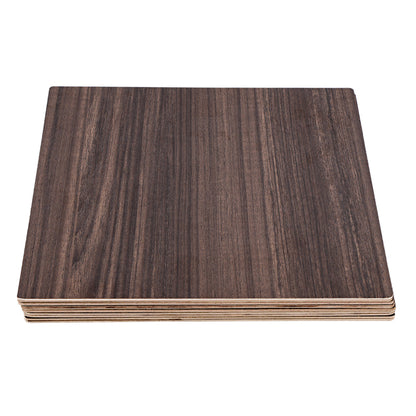 Creality - 10 Plaques de Contreplaqué Mélaminé Noyer (Walnut Plywood Sheets) - 20 x 20 cm - 3 mm
