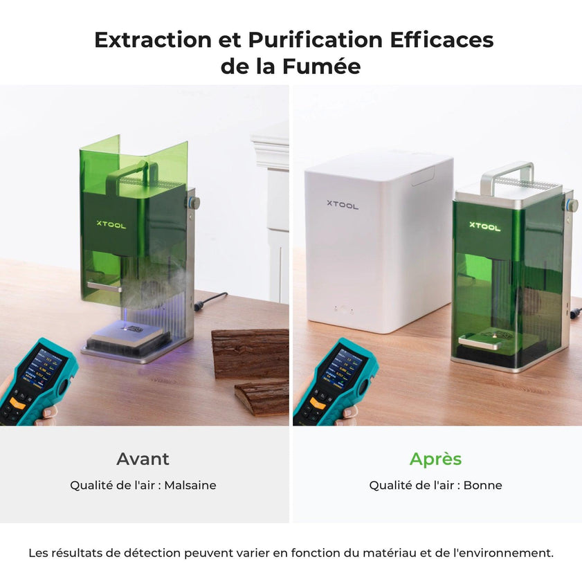 xTool - Purificateur d'air de bureau Compact pour F1