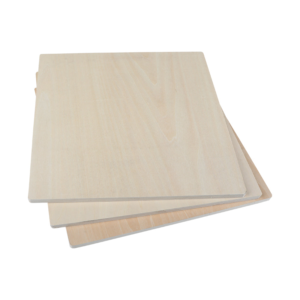Creality - 10 Plaques de Contreplaqué Mélaminé Tilleul (Basswood Sheets) - 20 x 20 cm - 3 mm