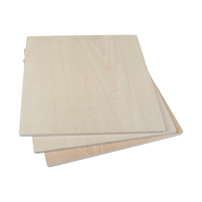 Creality - 10 Plaques de Contreplaqué Mélaminé Tilleul (Basswood Sheets) - 20 x 20 cm - 3 mm