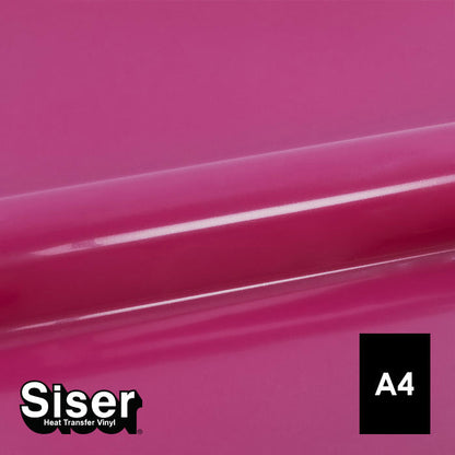 Siser - Basic Flex - Feuille A4 Thermocollant - (A0008) Rose Fuchsia - 20 x 30 cm
