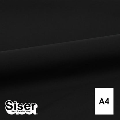 Siser - Basic Flex - Feuille A4 Thermocollant - (A0019M) Noir Mat - 20 x 30 cm