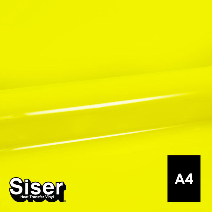 Siser - Basic Flex - Feuille A4 Thermocollant - (A0022) Jaune Fluo - 20 x 30 cm