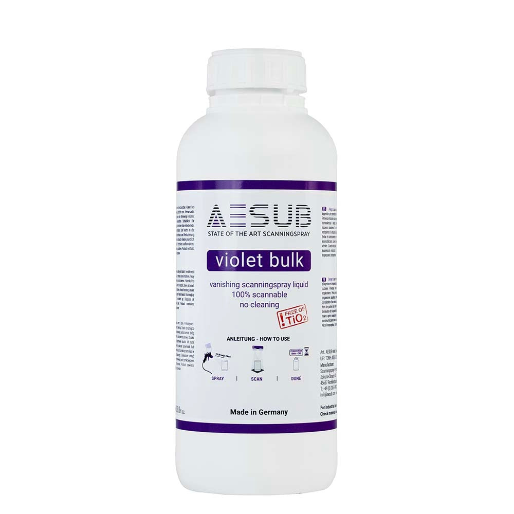 AESUB - Liquide matifiant 1 L pour scanners 3D - Violet