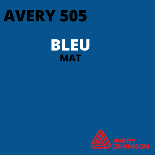 AVERY 500 - Vinyle Adhésif - Bleu Mat - 24 cm x 10 m