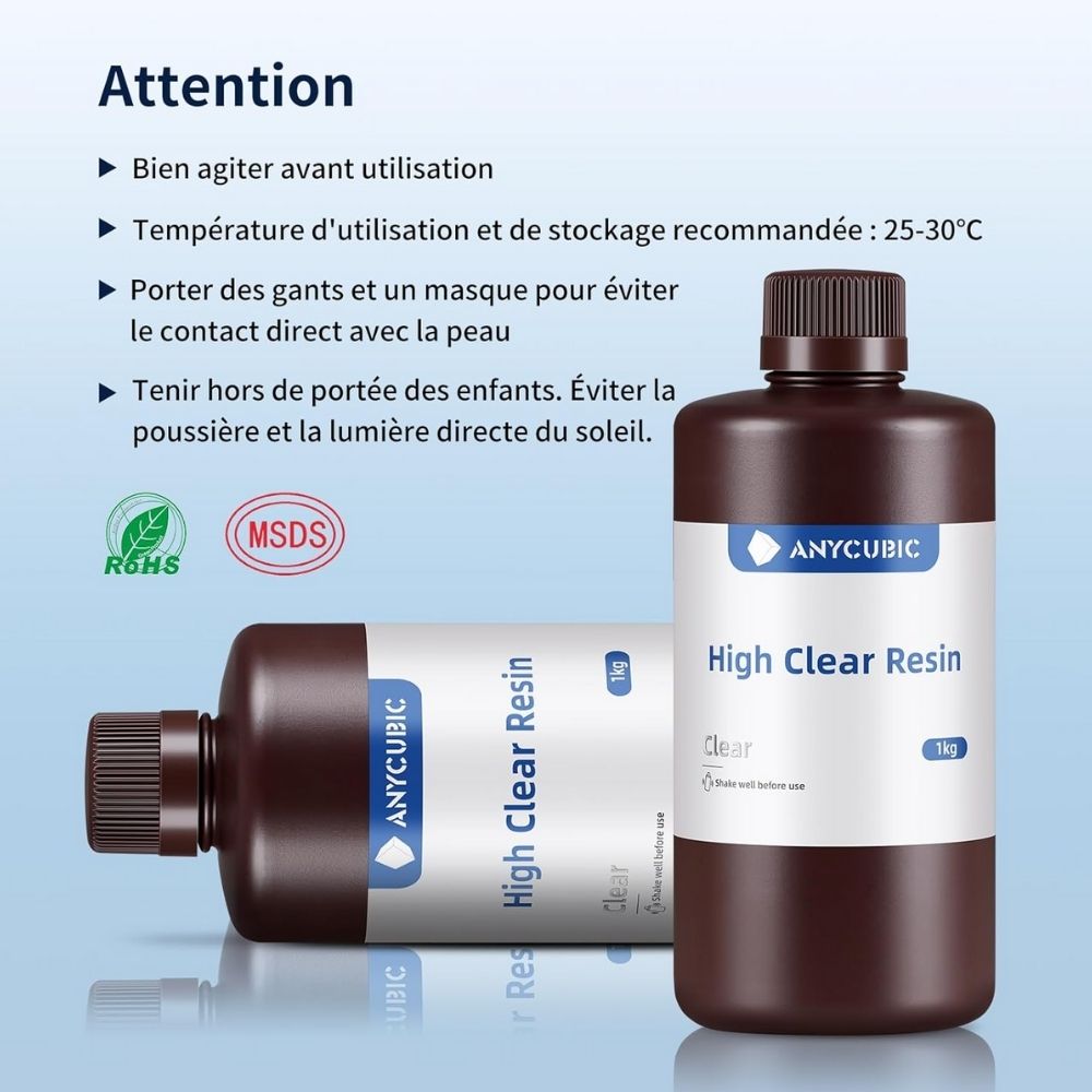 Anycubic - High Clear Resin - Transparent (Clear) - 1 kg