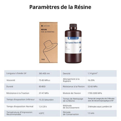 Anycubic - High Speed Resin - Gris (Grey) - 1 kg