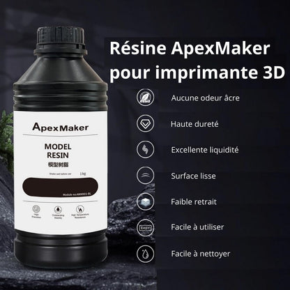 ApexMaker - Résine Standard - Noir (Black) - 1 kg