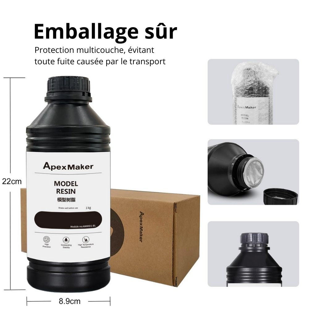ApexMaker - Résine Standard - Noir (Black) - 1 kg