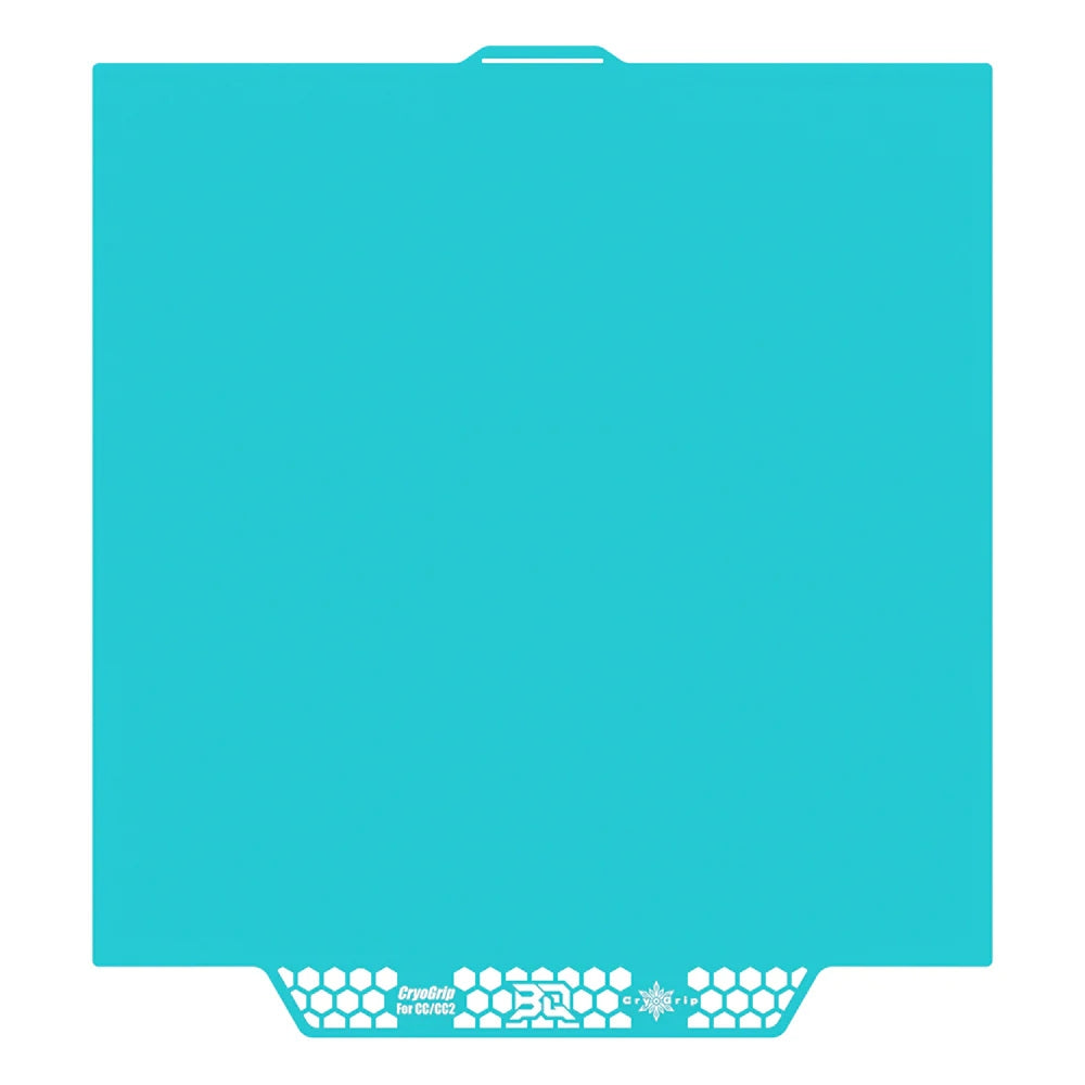 BIQU - Plateau d'impression CryoGrip Pro pour Elegoo CC/CC2 - Bleu glacé lisse (Glacier Fine Textures) - 256 x 256 mm