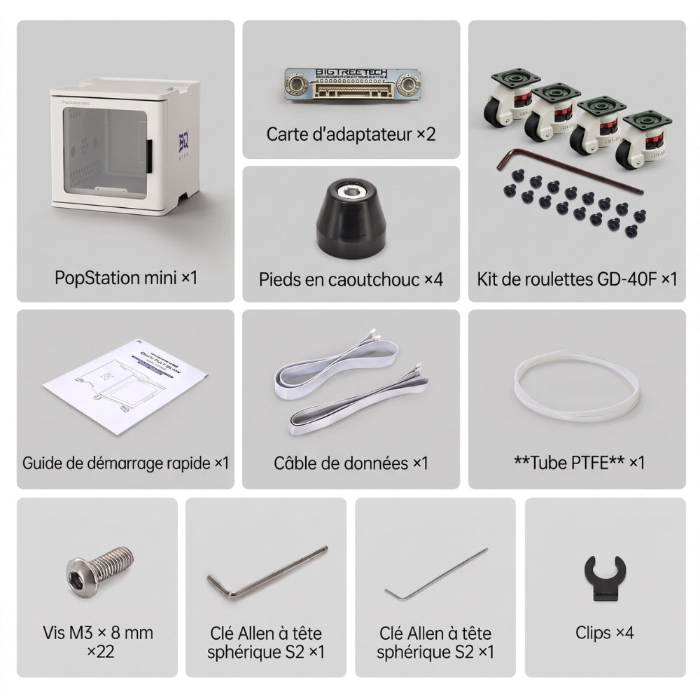 BIQU - PopStation Mini - Pack Armoire & Roues - Rangement pour Filaments pour Snapmaker U1