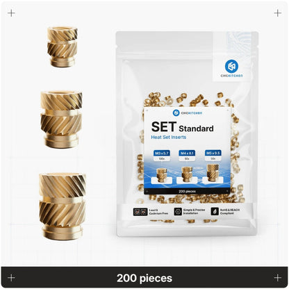 CNC Kitchen - Inserts Filetés Set Standard - Lot de 200 pièces