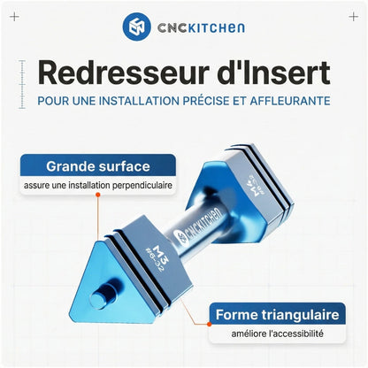CNC Kitchen - Outil d’Insertion pour Inserts Filetés (Insert straightener) - M3/M4