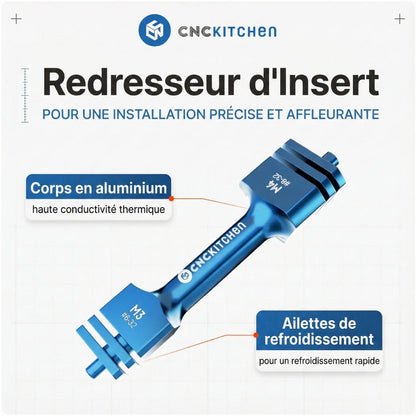 CNC Kitchen - Outil d’Insertion pour Inserts Filetés (Insert straightener) - M8/M10