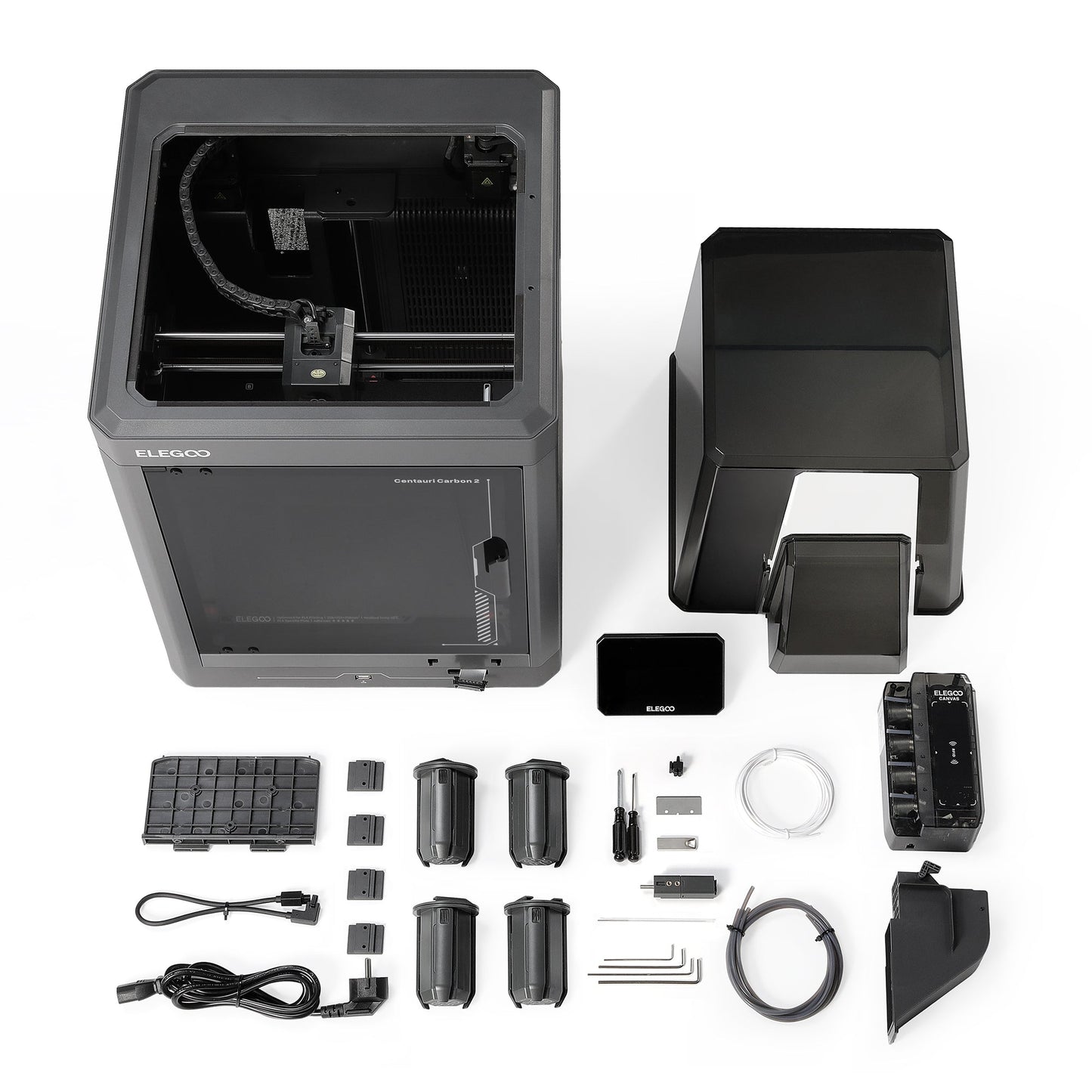 Elegoo - Mega Pack Centauri Carbon 2 Combo - Imprimante 3D avec Multicolore CC2 + CANVAS