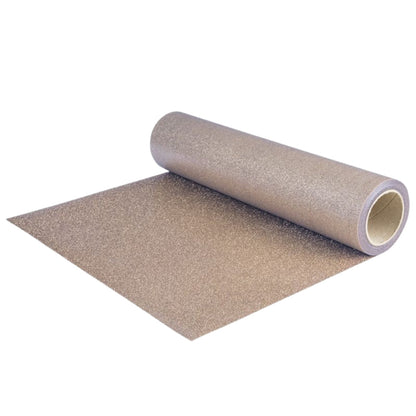 Chemica - Bling Bling Star - Rouleau de Thermocollant Pailleté Camel Beige - 30 cm x 5 m