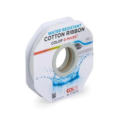 Colop - Ruban Coton Blanc Imperméable - 15 mm x 25 m