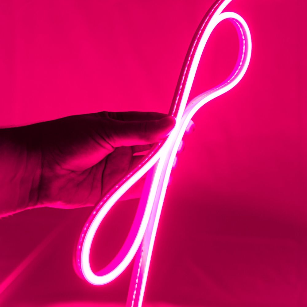 Lotronic - Bande LED IP65 Néon - Rose - flexible