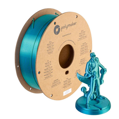 Polymaker - PolyLite Dual Silk PLA - Caraïbes (Caribbean) - 1,75 mm - 1 kg