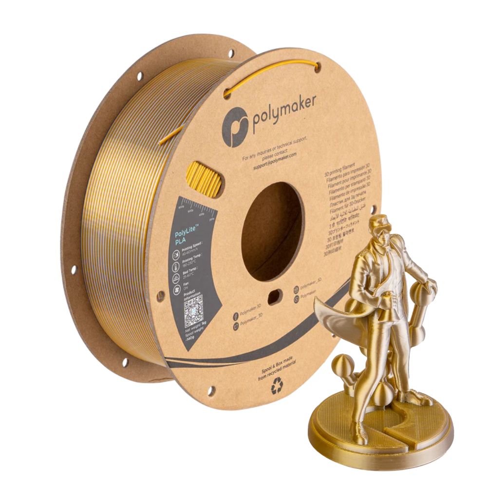 Polymaker - PolyLite Dual Silk PLA - Couronne (Crown) - 1,75 mm - 1 kg