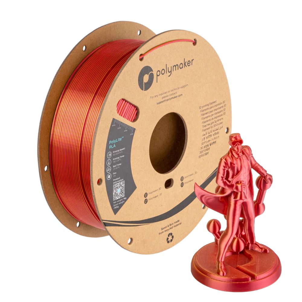 Polymaker - PolyLite Dual Silk PLA - Coucher de Soleil (Sunset) - 1,75 mm - 1 kg
