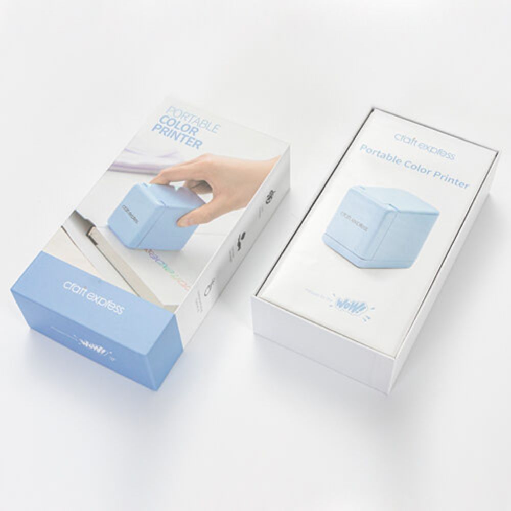 Craft Express - Mini Imprimante Portable Couleur - Bleu Clair packaging