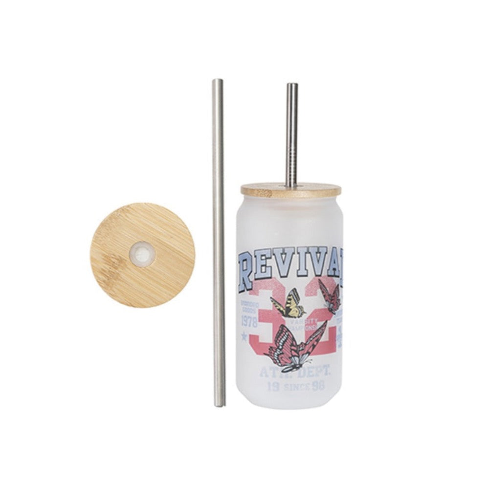 Craft Express - 6 Verres Canette Givrés avec Paille - 400 ml