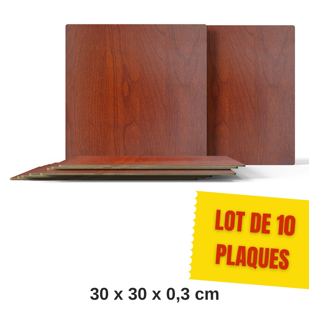 Creality - 10 Plaques de Contreplaqué en Bois de Rose (Rosewood Plywood Sheets) - 30 x 30 cm - 3 mm