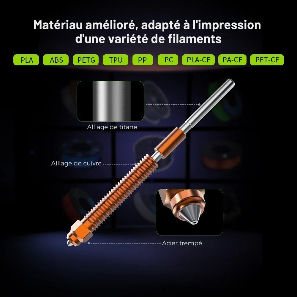 Creality - K2 Plus - Kit de Buses Unicorn (Unicorn Quick-Swap Nozzle Kit)