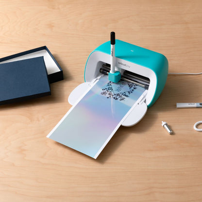 Cricut - Joy - 4 Feuilles de Vinyle Permanent Inscriptible - Argent - 14 x 33 cm