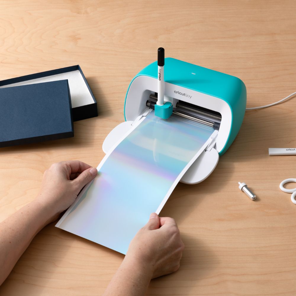 Cricut - Joy - 4 Feuilles de Vinyle Permanent Inscriptible - Argent - 14 x 33 cm