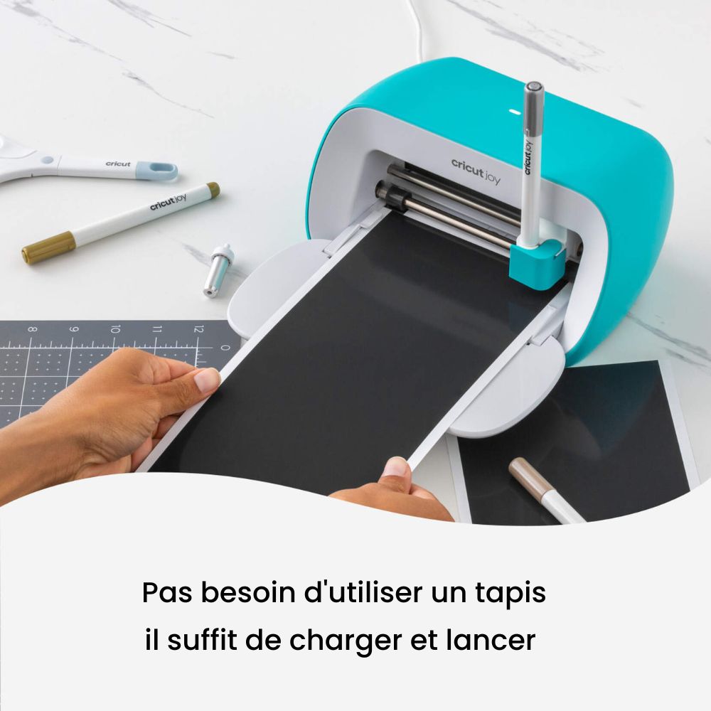 Cricut - Joy - Feuilles de Vinyle Amovible - Noir (Black) - 14 x 33 cm - 4 pièces