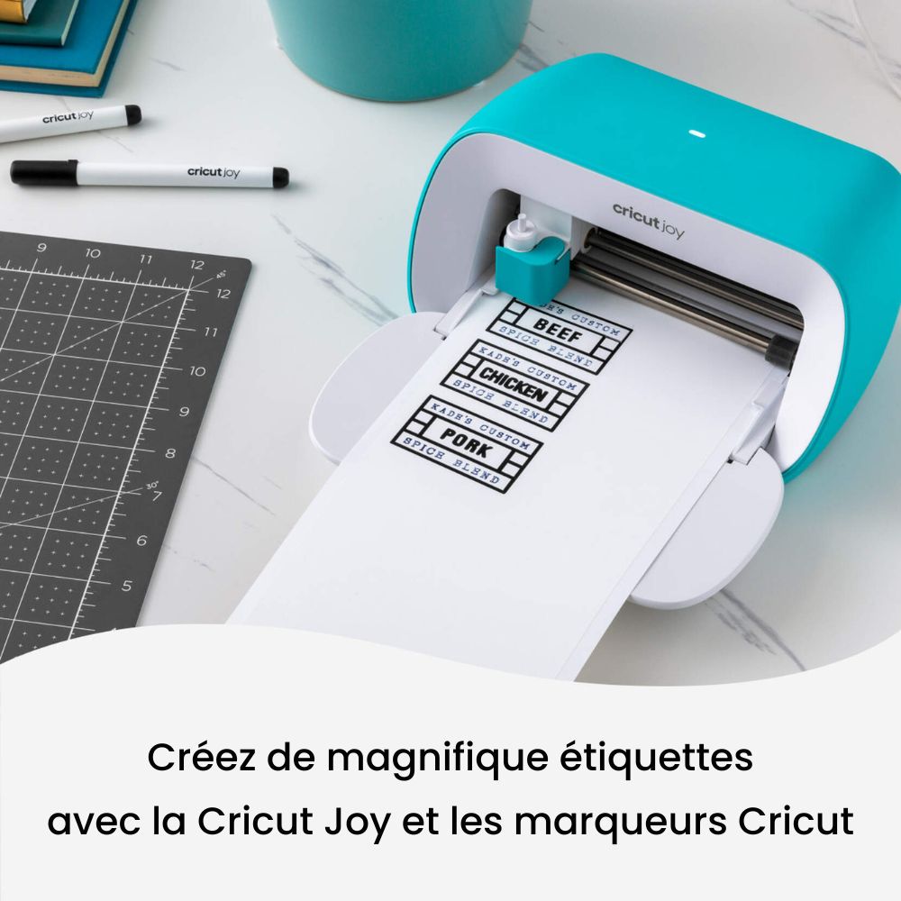 Cricut - Joy - Feuilles de Vinyle Amovible - Blanc (White) - 14 x 33 cm - 4 pièces
