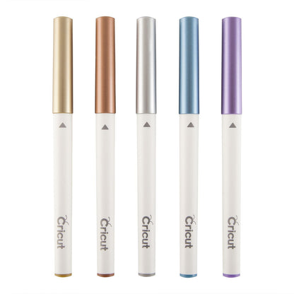 Cricut - Kit de 5 Stylos à Pointe Medium - Metallique