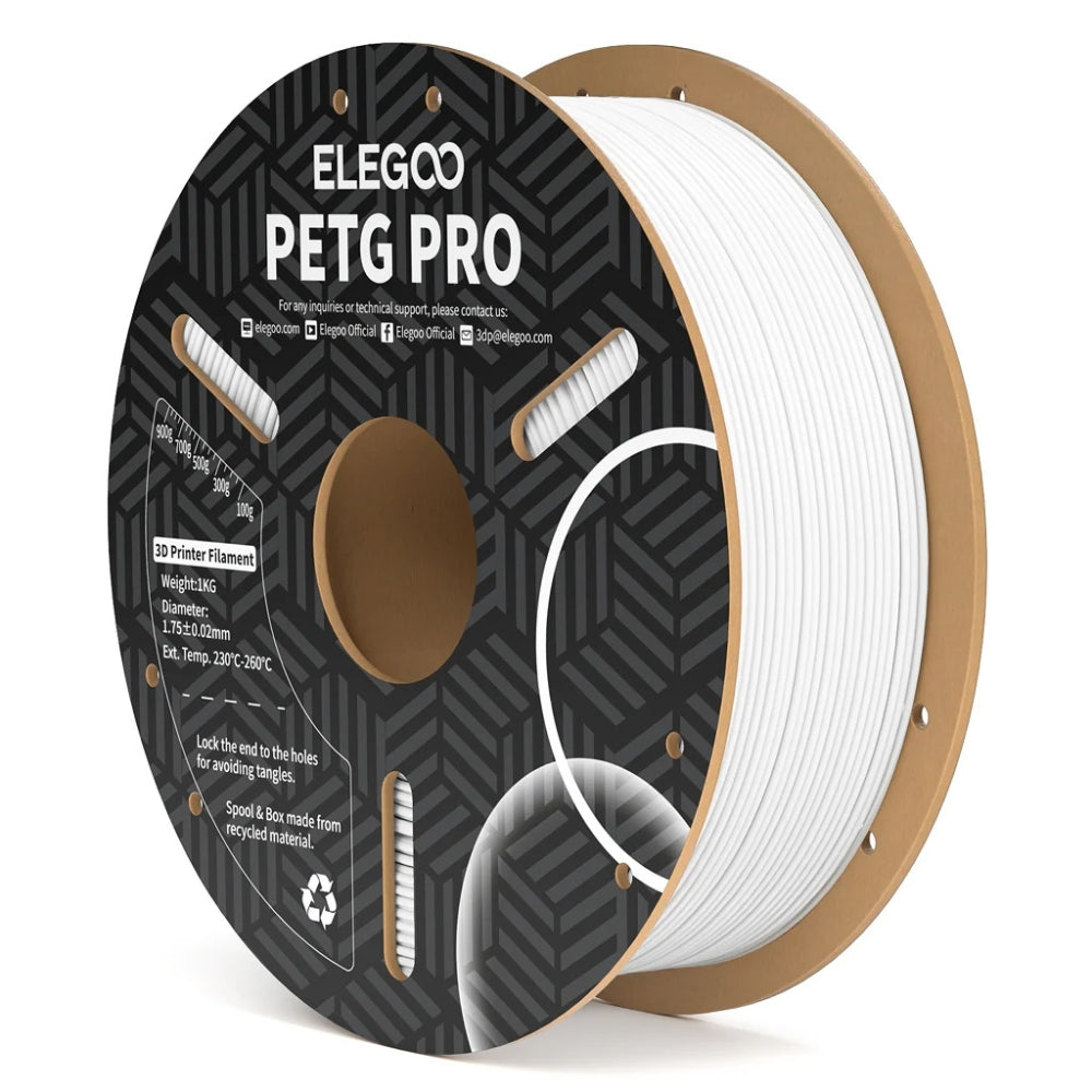 Elegoo - PETG Pro - Blanc (White) - 1,75 mm - 1 kg