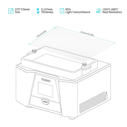 Elegoo - Saturn 2 8K - Films PFA 100µ 5Pcs (FEP 2.0)