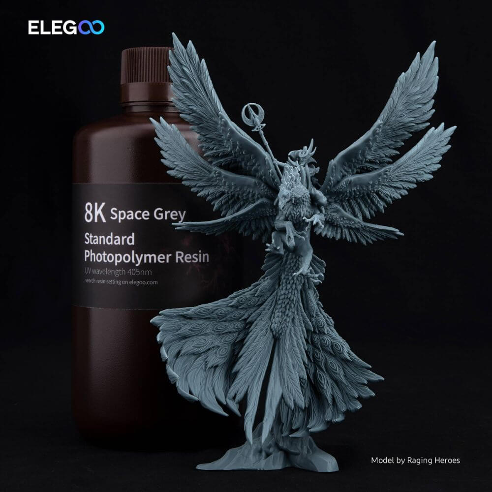 Elegoo Photopolymère Résine 8k standard space grey gris 405nm 1kg Raging Heroes