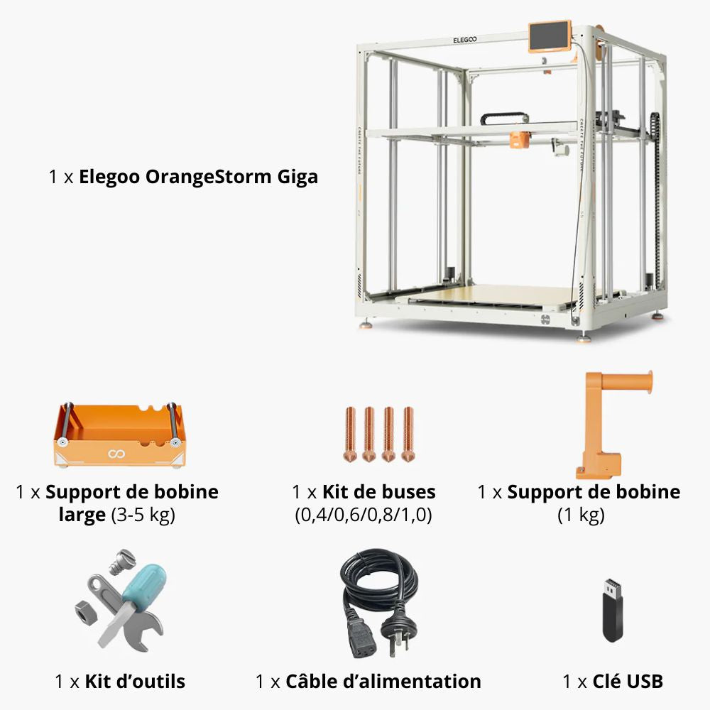 Elegoo - OrangeStorm Giga - Imprimante 3D très Grand format