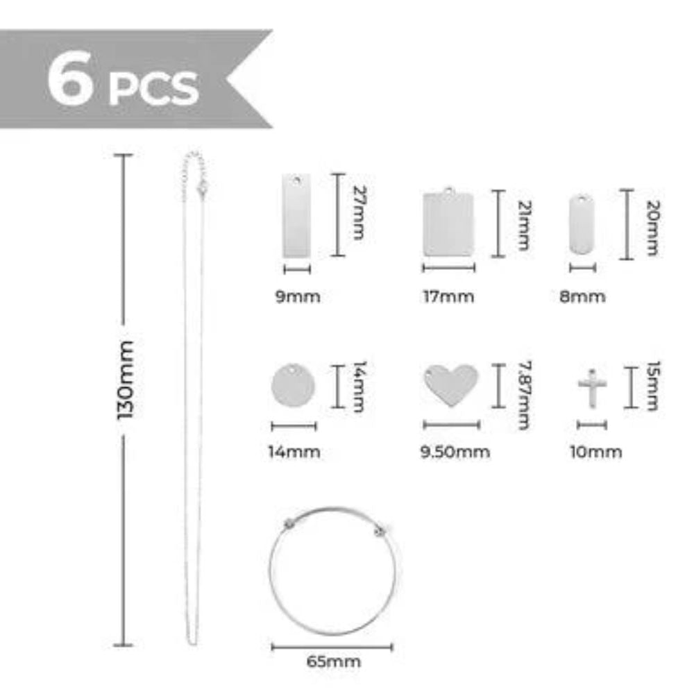 xTool - Ensemble de création de collier et bracelet - Acier inoxydable - Argent