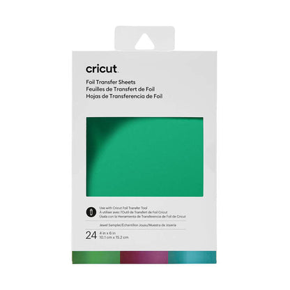 Cricut - Joy - Feuilles de transfert Métallisées - Joyaux (Jewel) - 10,1 x 15,2 cm - 24 pièces